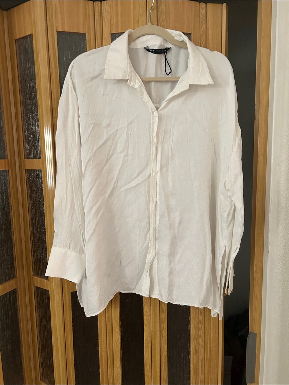 Zara White Button-Down Shirt